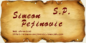 Simeon Pejinović vizit kartica